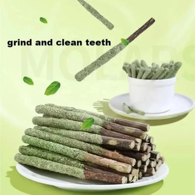 6PCs Natural Cat Sticks Mint Scratching Biting Excitement Sticks Silver Vine Cat Teeth Cleaning and Treatment Cat Toys