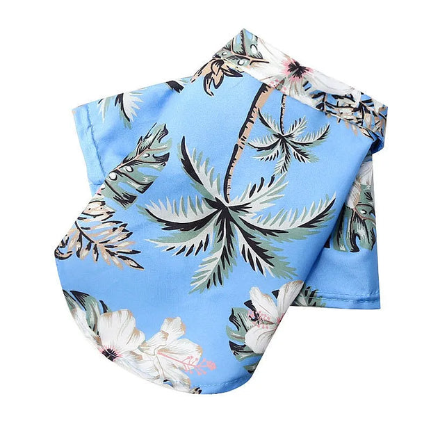 Summer Spring Pet Dog Clothes Hawaiian Style Leaf Printed Beach Shirts For Puppy Small Cat Dog Chihuahua Costume Pet Clothing