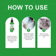 Pet Skin Spray is Suitable 100ml for Dogs and Cats.  Natural Soothing Spray is Used to Relieve Itchy Skin, Clean and Soften Hair