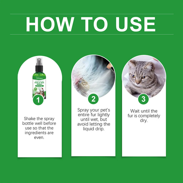 Pet Skin Spray is Suitable 100ml for Dogs and Cats.  Natural Soothing Spray is Used to Relieve Itchy Skin, Clean and Soften Hair