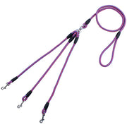 No Tangle 3 Dog Leash Triple Coupler Multi Way Splitter Nylon Dog Leash for Small Dogs Pet Multiple Leash for Walking 3 Puppies