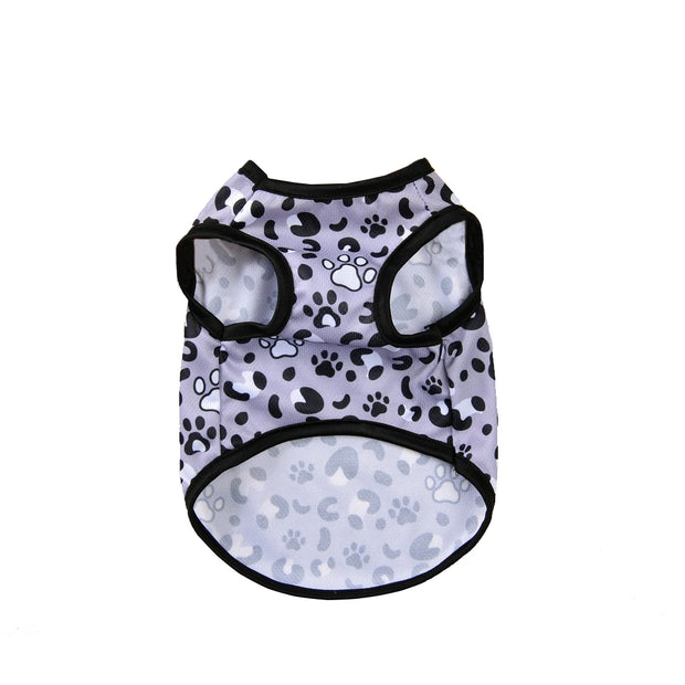 Summer Cat Clothes Leopard Print Dog Vest For Small Cats Dog Mesh Breathable Puppy Kitten T-shirt Outfits Schnauzer Pet Clothing