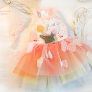 Cat Dog Princess Dress Clothes Rabbit Bunny Kitten Butterfly Costume Schnauzer Chihuahua Puppy Summer Sweet Mesh Dress
