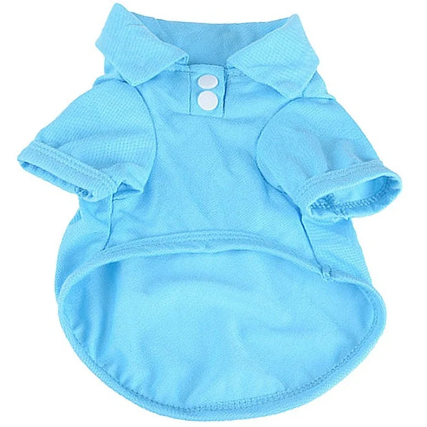 Luxury Dog Shirt for Small Dogs Summer Dog Polo Shirt Cute Soft Puppy Clothing Solid Cat Shirt Chihuahua Dog Clothes Pet Costume