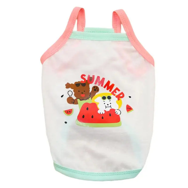 Pet Clothes Dog Girl Clothes Sleeveless Stylish Lightweight Breathable Comfortable Cat Suit For Camping Beach Walking Training