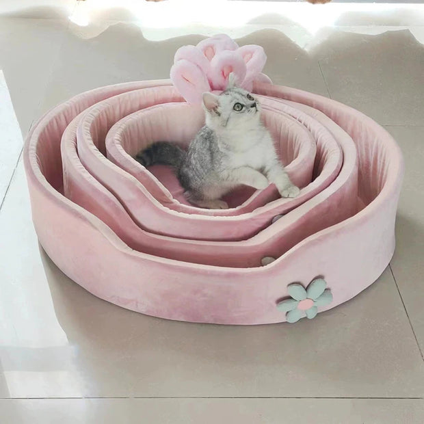 Detachable Pet Bed Pet Bed Detachable Washable Dog Sleeping Bed Soft Comfortable Warm Cat Bed for Four Seasons Soft Pet Bed