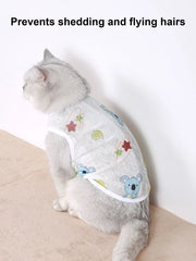 Summer Pet Breathable Vest Dog Cat Clothes Cute Patterns Dogs Cats Vest For Small And Medium Cats&Dogs Outdoor T-shirt Clothing