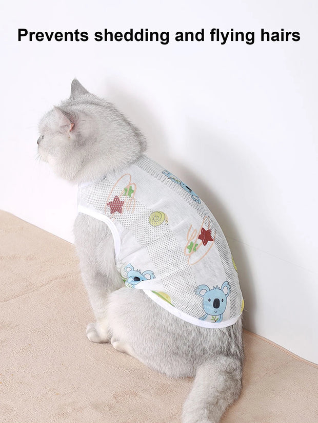 Summer Pet Breathable Vest Dog Cat Clothes Cute Patterns Dogs Cats Vest For Small And Medium Cats&Dogs Outdoor T-shirt Clothing