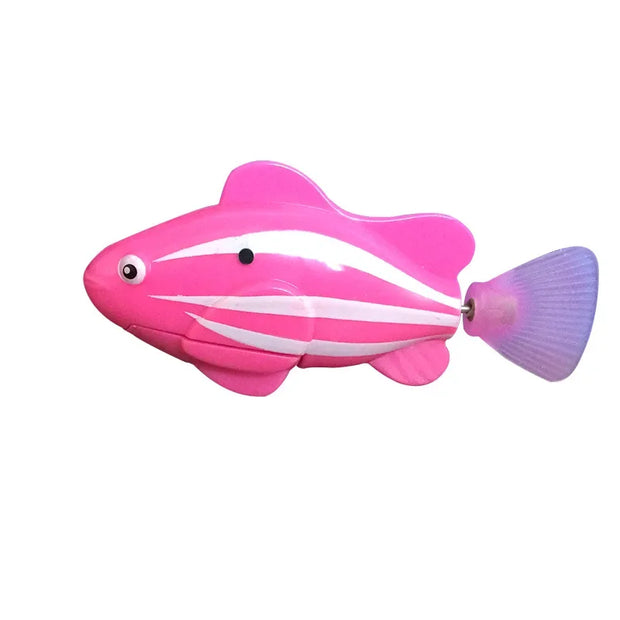 Pet Cat Toy LED Interactive Swimming Robot Fish Toy for Cat Glowing Electric Fish Toy to Stimulate Pet's Hunter Instincts