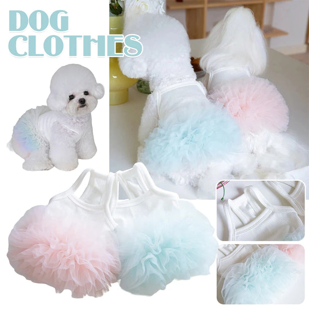Pet Dog Mesh Puffy Skirt Layered Tutu Skirt Pet Dog Teddy Puppy Cat Clothes Tutu Skirt Pet Dog Teddy Skirt Supplies New