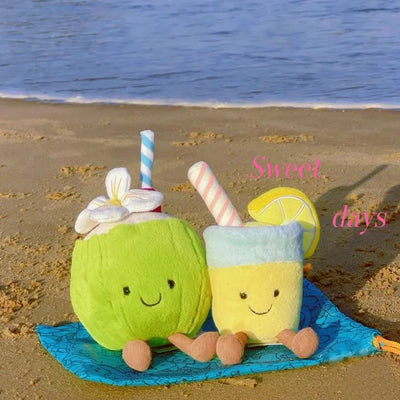 Jellycat Coconut Green Interactive Doll Toy with Tag for Cats And Dogs Home Decor Fun Summer Pet Supplies Holiday Gift