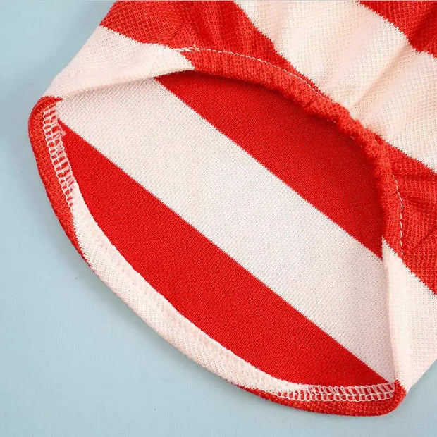 Summer Polo Shirt for Dogs Puppy Clothes Bichon Frise Chihuahua Stripe Dog Sweatshirt Cat Cooling Vest for Small Medium Dogs