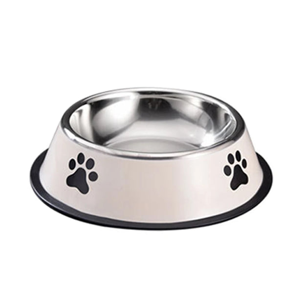 Stainless Steel Pet Food Bowl – Durable, Non-Slip Feeding Dish for Dogs & Cats