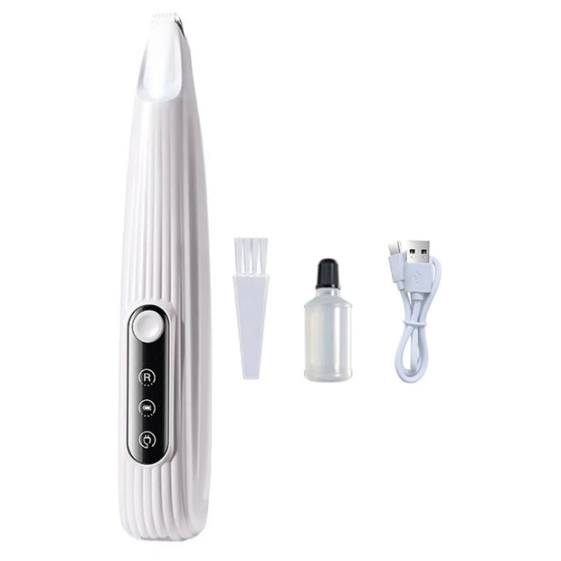 Rechargeable Pet Paw Trimmer with LED Light, Fully Waterproof Dogs Cats Hair Trimmer, Dog Clippers for Grooming
