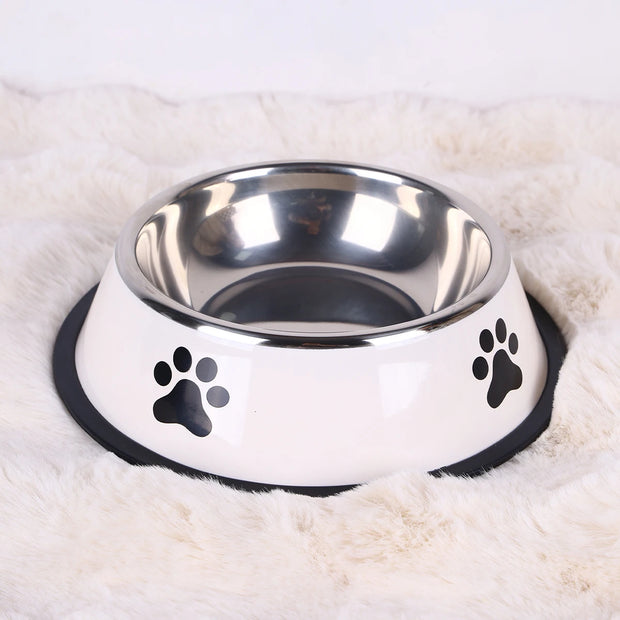 Stainless Steel Pet Food Bowl – Durable, Non-Slip Feeding Dish for Dogs & Cats