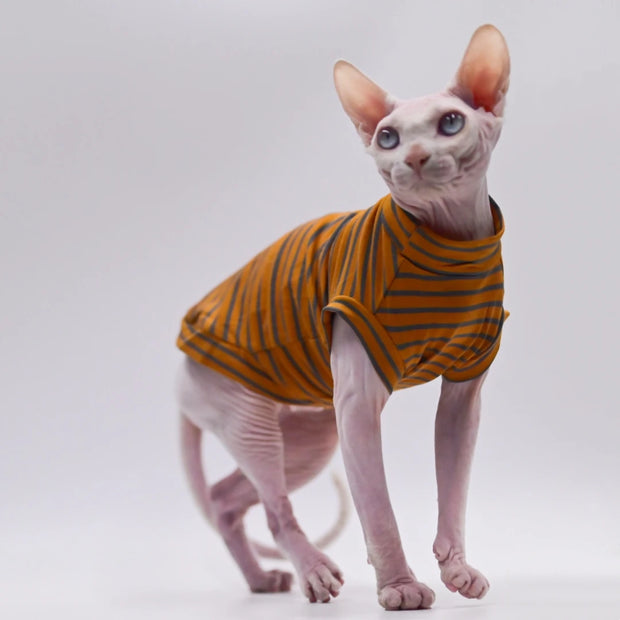Hairless Cat Clothes Breathable Cotton Summer Thin Cat Vest for Sphynx,Devon Rex ,Cornish, Small Cats and Dogs