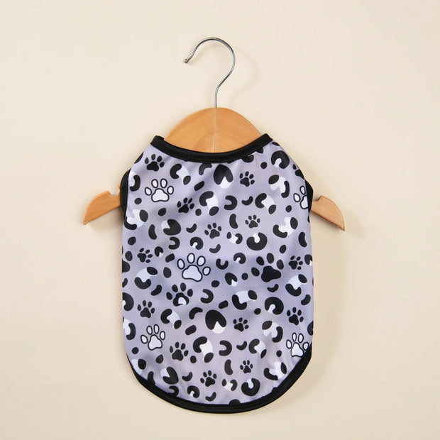 Summer Cat Vest Clothes Fashion Leopard Print Cool Breathable Mesh Costume For Small Medium Dogs Cats Kitten Coat Pug Clothing