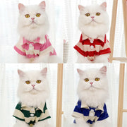 Summer Polo Shirt for Dogs Puppy Clothes Bichon Frise Chihuahua Stripe Dog Sweatshirt Cat Cooling Vest for Small Medium Dogs