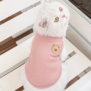Anti Shedding Cat Clothes Summer Dog Vest Ultra Soft Thin Pet Shirts for Teddy Puppy Blue Kittens Sleeveless Puppy Apparel