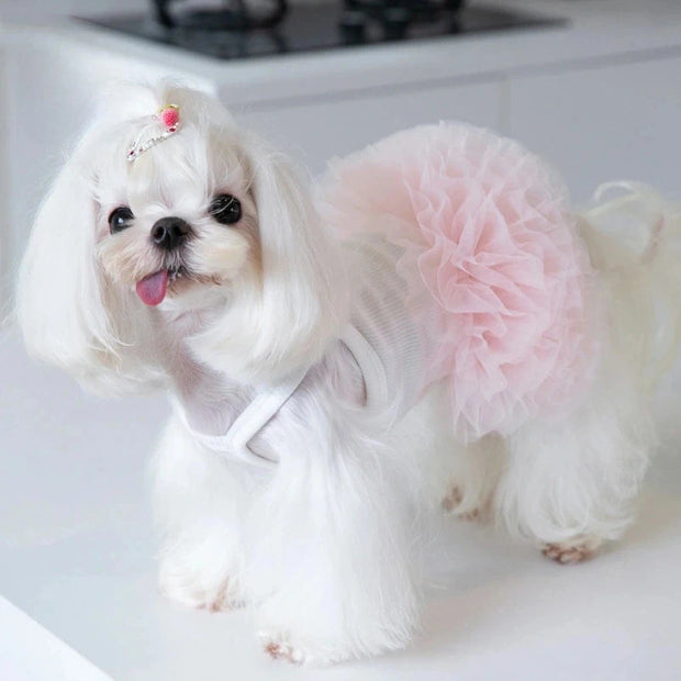 Pet Dog Mesh Puffy Skirt Layered Tutu Skirt Pet Dog Teddy Puppy Cat Clothes Tutu Skirt Pet Dog Teddy Skirt Supplies New