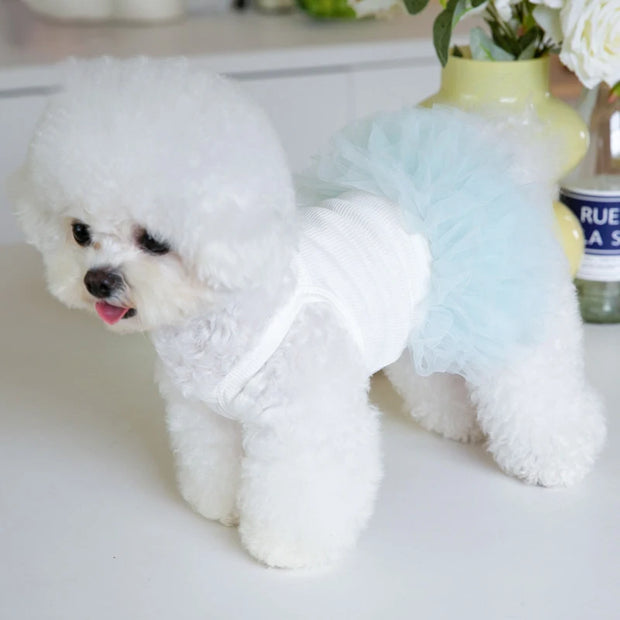 Pet Dog Mesh Puffy Skirt Layered Tutu Skirt Pet Dog Teddy Puppy Cat Clothes Tutu Skirt Pet Dog Teddy Skirt Supplies New