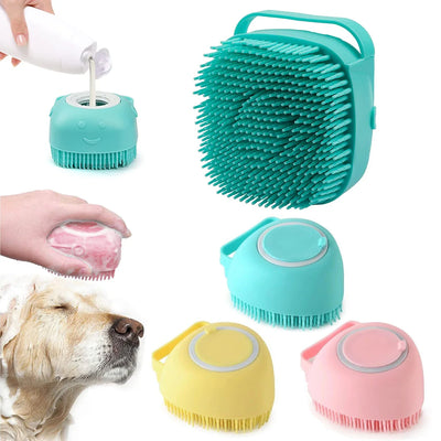 Pet Dog Bath Massage Brush Comb Bathroom Shower Grooming Shampoo Dispenser Cleaning Gloves Multibrush for Dogs Cats Accessories