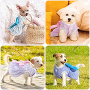 Summer Pet Cat Puppy Princess Dress Pet Clothes Striped Plaid Dresses with Bow Cats Kitten Rabbit Sphynx Clothing Pet Supplies