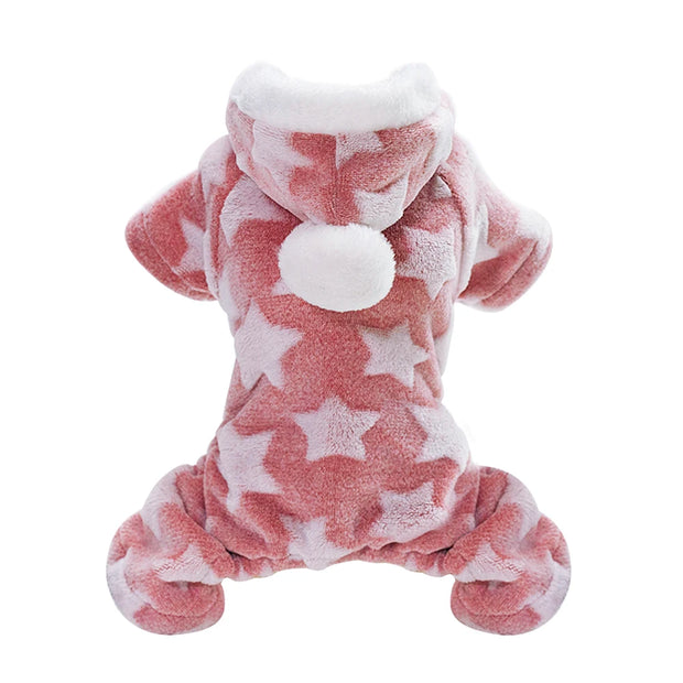 Soft Dog Clothes Fleece Puppy Chihuahua Clothing Winter Cat Coat Jumpsuit Dog Costume Hooded Pajamas For Small Medium Dogs Cats