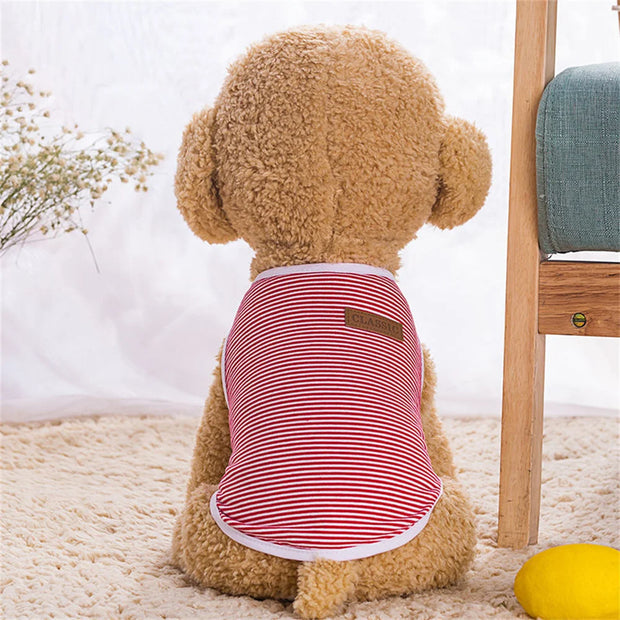 Summer Cotton Cat Puppy Vest Classic Stripes Pet Sleeveless T-shirt for Small Dogs Cats Kitten Clothing Outfit ropa para gatos
