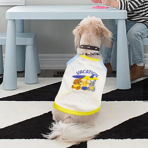 Pet Clothes Dog Girl Clothes Sleeveless Stylish Lightweight Breathable Comfortable Cat Suit For Camping Beach Walking Training