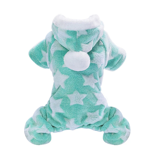 Soft Dog Clothes Fleece Puppy Chihuahua Clothing Winter Cat Coat Jumpsuit Dog Costume Hooded Pajamas For Small Medium Dogs Cats