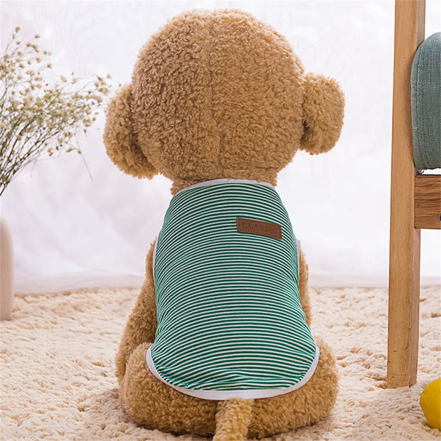 Summer Cotton Cat Puppy Vest Classic Stripes Pet Sleeveless T-shirt for Small Dogs Cats Kitten Clothing Outfit ropa para gatos