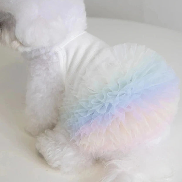 Pet Dog Mesh Puffy Skirt Layered Tutu Skirt Pet Dog Teddy Puppy Cat Clothes Tutu Skirt Pet Dog Teddy Skirt Supplies New