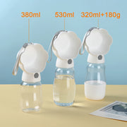 2 in 1 Dog Water Bottle With Food Container For Small Large Dogs Outdoor Portable Pet Drinking Bowl Puppy Cats Feeder Labrodor