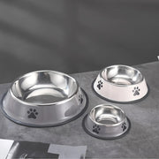 Stainless Steel Pet Food Bowl – Durable, Non-Slip Feeding Dish for Dogs & Cats
