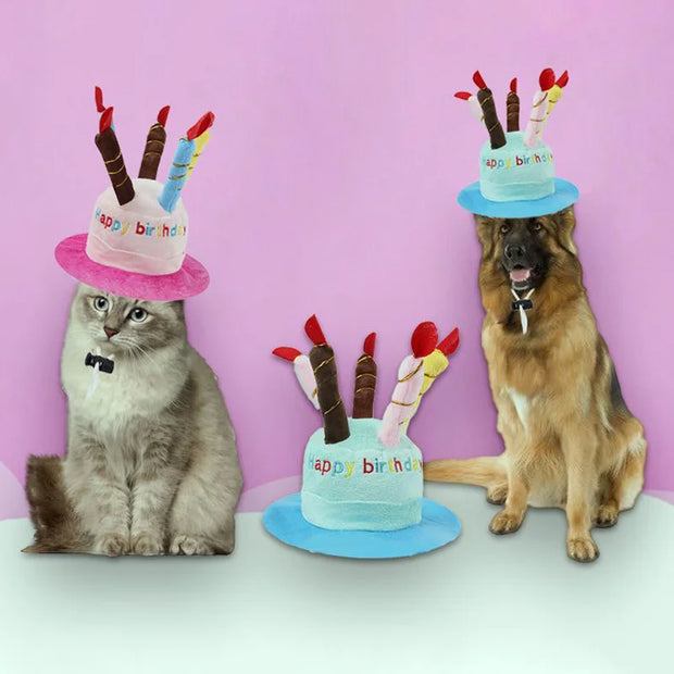 Pet Dog Hat for Birthday Party Adjustable Dog Hats Cats Dog Costumes Puppy Grooming Dress Up Hat Pet Supplies