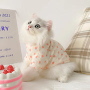 HOOPET Cat Clothes Anti-Shedding Breathable Pet Kitten Kitten English Short Ragdoll Cat Pajamas Cat Cat Summer Thin Section