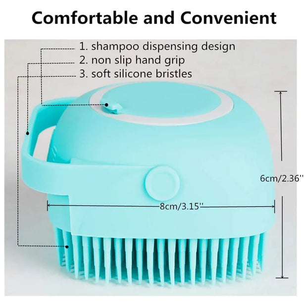 Pet Dog Bath Massage Brush Comb Bathroom Shower Grooming Shampoo Dispenser Cleaning Gloves Multibrush for Dogs Cats Accessories