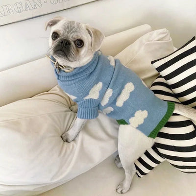New Puppy Clothes Beautiful Cloud Sweater Autumn/Winter Pet clothing Teddy Warm Clothes Fashion knit Two-legged Clothes