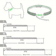 Bling Bone Pet Collar-Adjustable Necklace for Small Dogs and Cats-Cute and Fancy Accessory for Puppies-Adds Style and Glamour