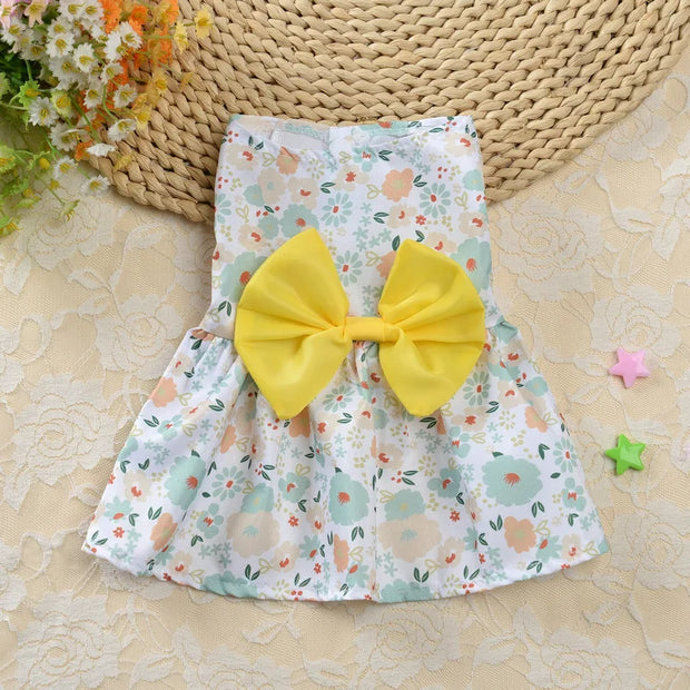 Summer Thin Sphynx Cat Skirt Dress Cute Print Pet Clothes for Cats Gotas Garfield Katten Kleding Suit Vestidos mascota sukienki