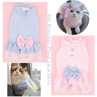 Summer Princess Pet Dress For Dogs Little Small Puppies Animal Cat Tutu Wedding Party Skirt Clothes For Chihuahua Yorks