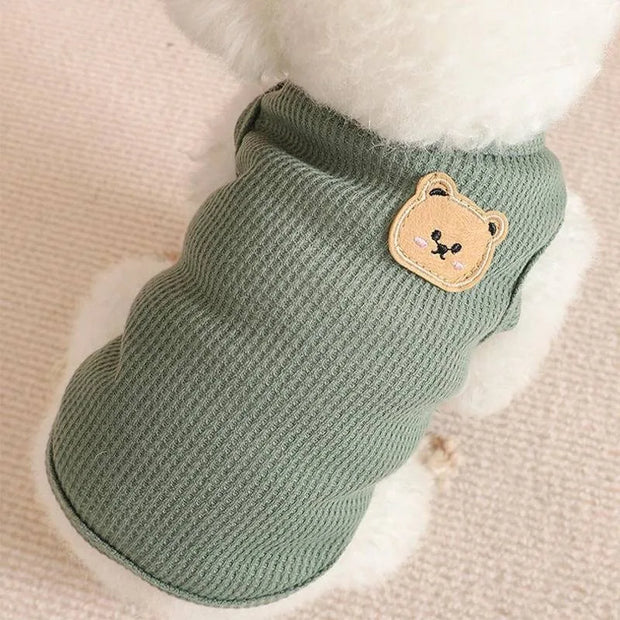 Anti Shedding Cat Clothes Summer Dog Vest Ultra Soft Thin Pet Shirts for Teddy Puppy Blue Kittens Sleeveless Puppy Apparel