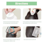 Pet wash free shower gel, cat shampoo, dry cleaning powder,dog dry cleaning supplies DryItchySkinRelief200G