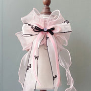 New Pet Cat Dog Traction Suit Fashion Luxury Flowers Bow lace Chest Back Traction Rope Advanced Flower Clothes Dog Walking Rope