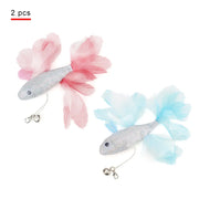 Colourful Fish Cat Teaser Stick Goldfish Fighting Fish Shape Cat Toy Funny Pet Toy