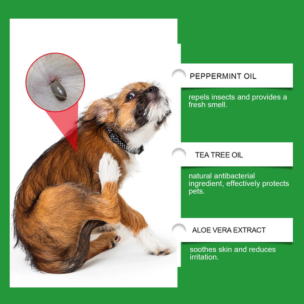 Pet Skin Spray is Suitable 100ml for Dogs and Cats.  Natural Soothing Spray is Used to Relieve Itchy Skin, Clean and Soften Hair