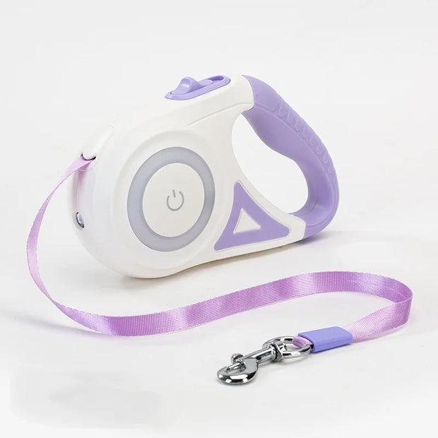 3m/5m Retractable Dog Leash With LED Light Durable Leash For All Canine Walking Auto Touch Light With Light Auto Retractable
