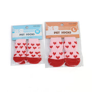 Pet Clothing 4pcs Cute Dog Socks Winter Indoor Cat Anti-Slip Knit Sock Wear Slip On Paw Protector Chihuahua Boots Pet Dog Socks