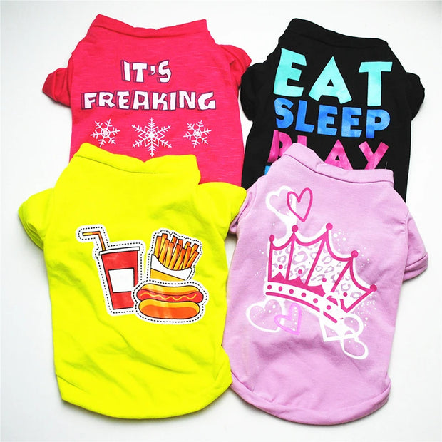 Fashionable pet clothes cute dog vest shirt dog costume cats clothes Corton puppies small dog pet clothes costume Ropa Perro